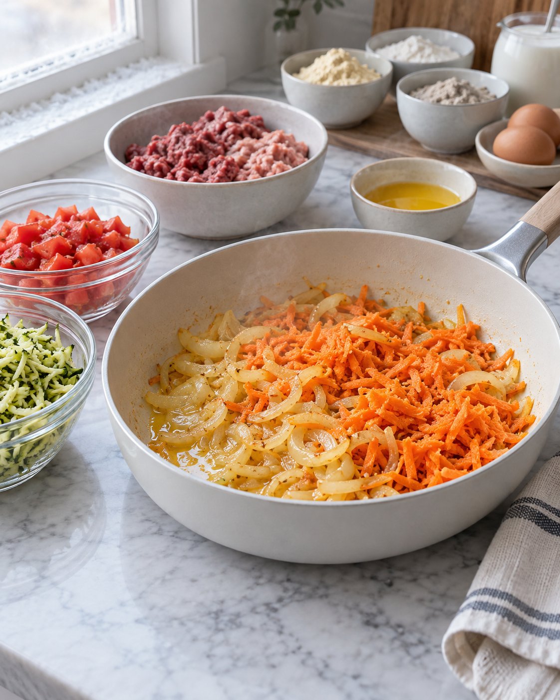 Заливной пирог с мясной начинкой без глютена — фото 3