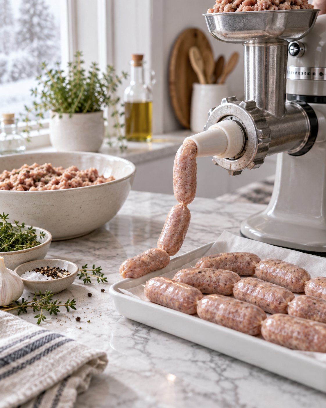 Домашние мини-сосиски из курино-говяжьего фарша — фото 6