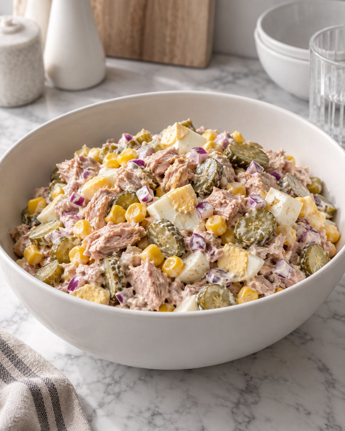 ПП-салат с тунцом, яйцами и корнишонами