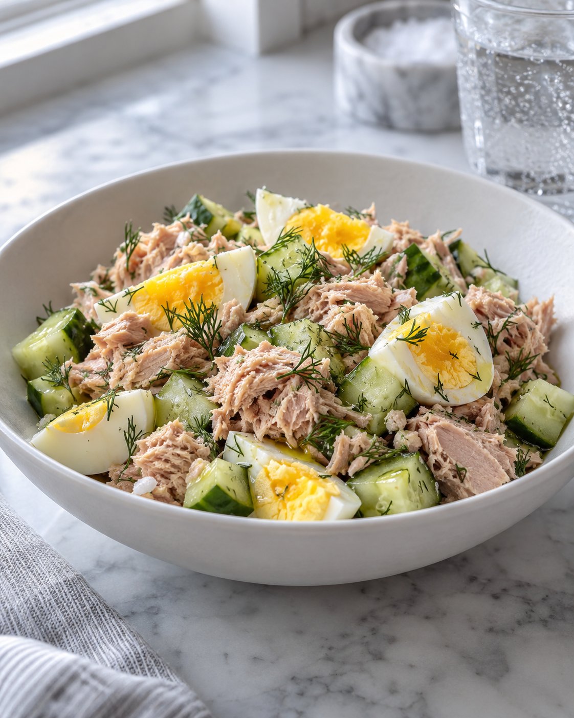 Салат с тунцом и яйцом